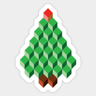 Abstract Christmas Tree Design Sticker